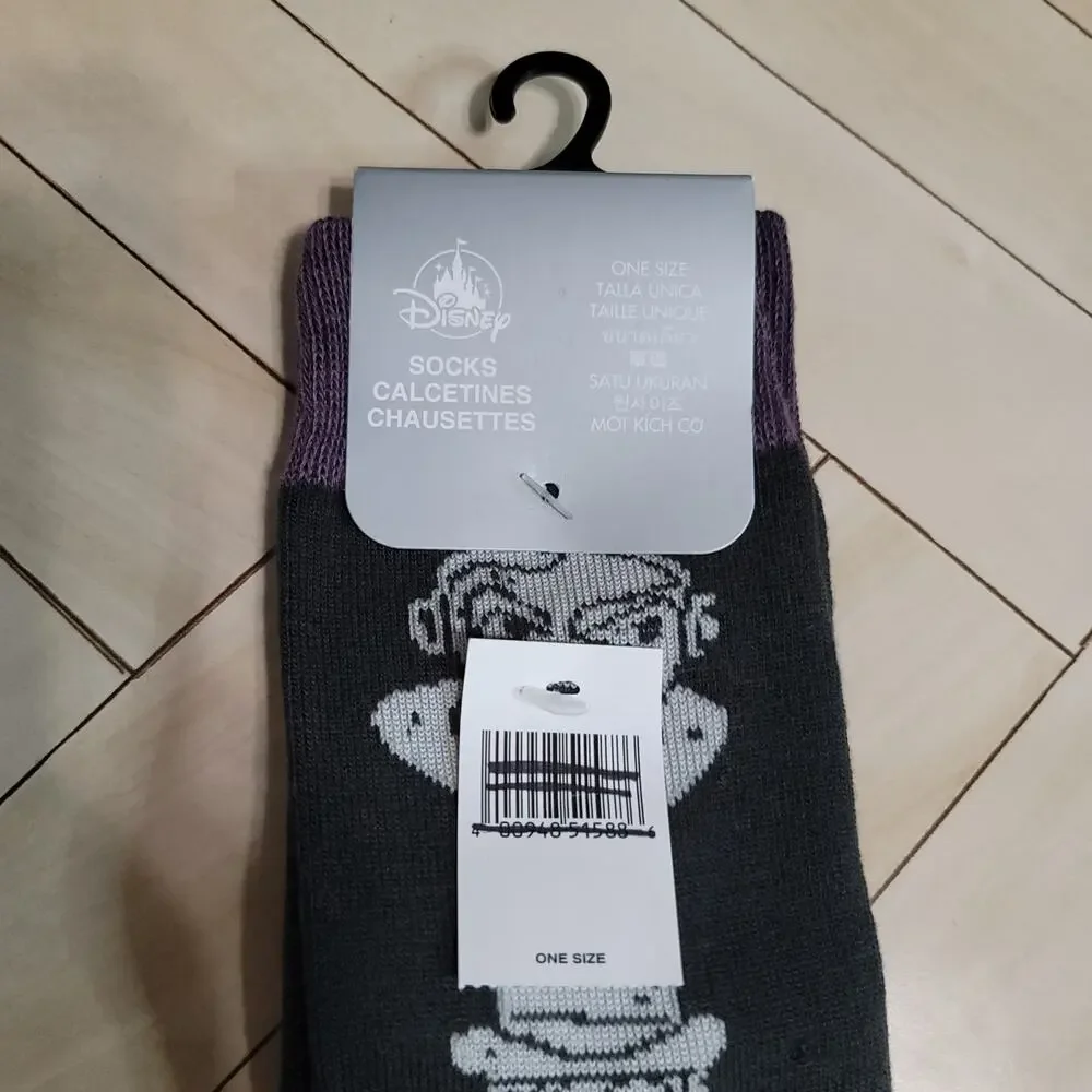Disney Parks Haunted Mansion Singing Busts Glow in the Dark Socks